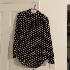 Kate Spade Swan Blouse Silk Size Small
